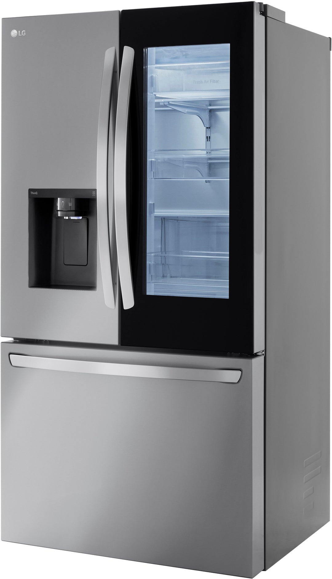 LG - 25.5 Cu. Ft. French Door Counter-Depth Smart Refrigerator with InstaView - Stainless steel_11