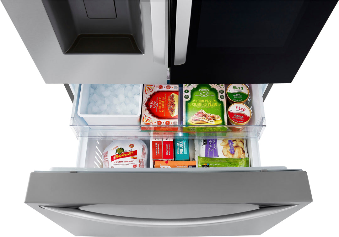 LG - 25.5 Cu. Ft. French Door Counter-Depth Smart Refrigerator with InstaView - Stainless steel_5