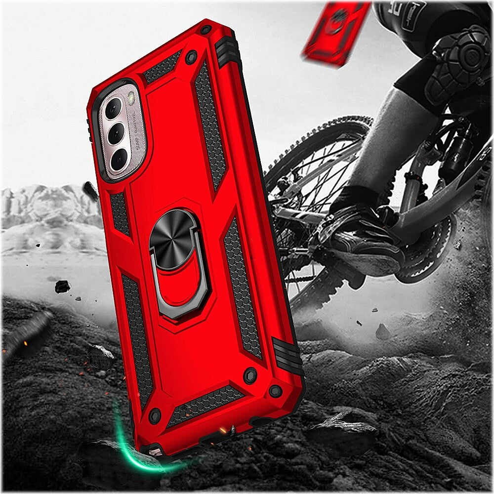 SaharaCase - Military Kickstand Series Case for Motorola Moto G Stylus 5G (2022) - Red_2