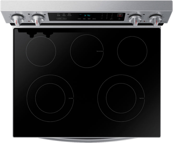 Samsung - OBX 6.3 cu. ft. Freestanding Electric Range with Rapid Boil™, WiFi & Self Clean - Stainless Steel_2