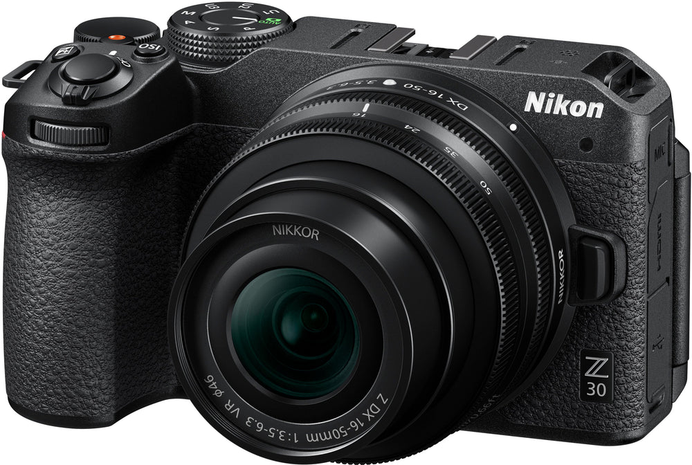 Nikon - Z 30 4K Mirrorless Camera 2-Lens Kit w/ NIKKOR Z DX 16-50mm f/3.5-6.3 VR and NIKKOR Z DX 50-250mm f/4.5-6.3 VR Lenses - Black_1