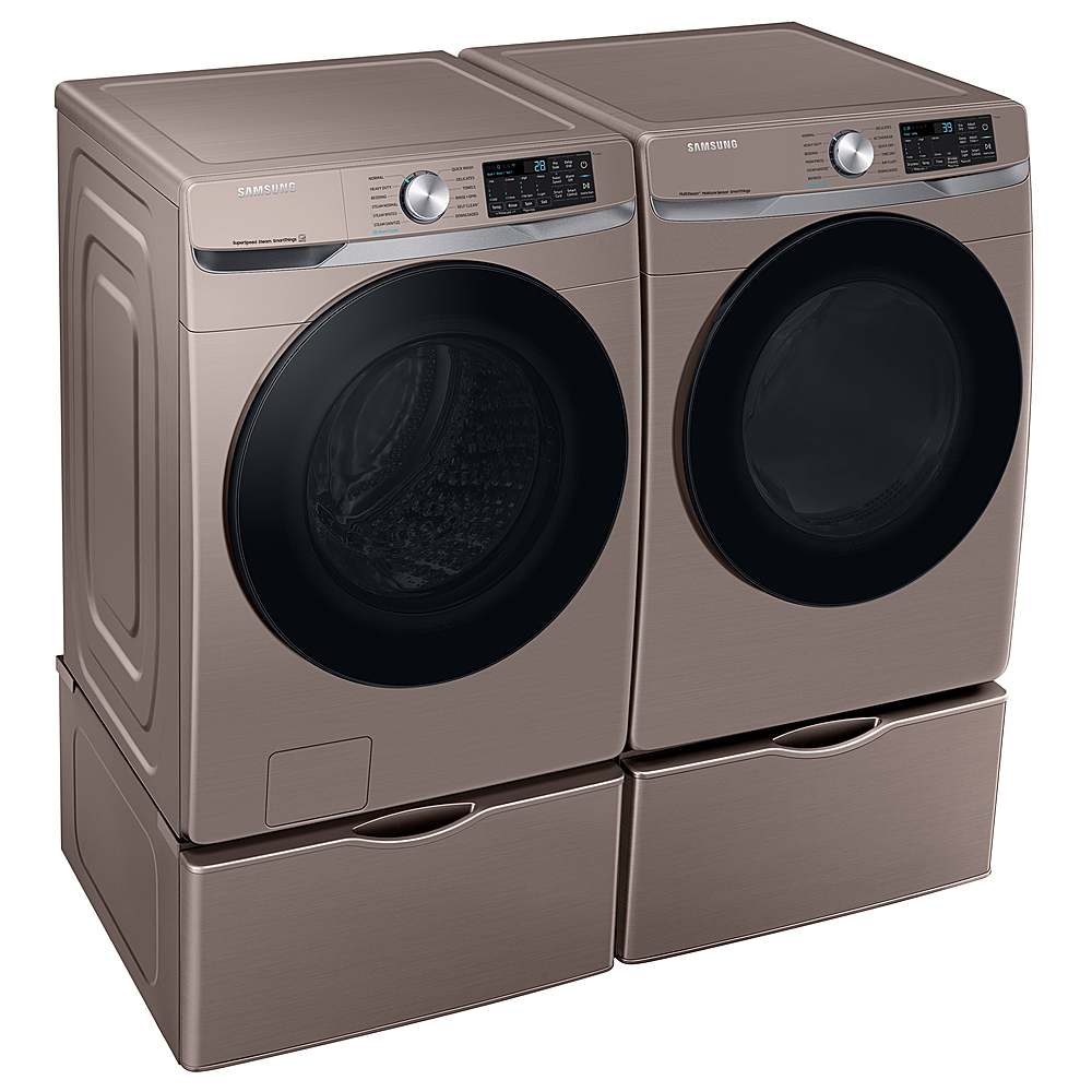 Samsung - OBX 4.5 cu. ft. Large Capacity Smart Front Load Washer with Super Speed Wash - Champagne_1