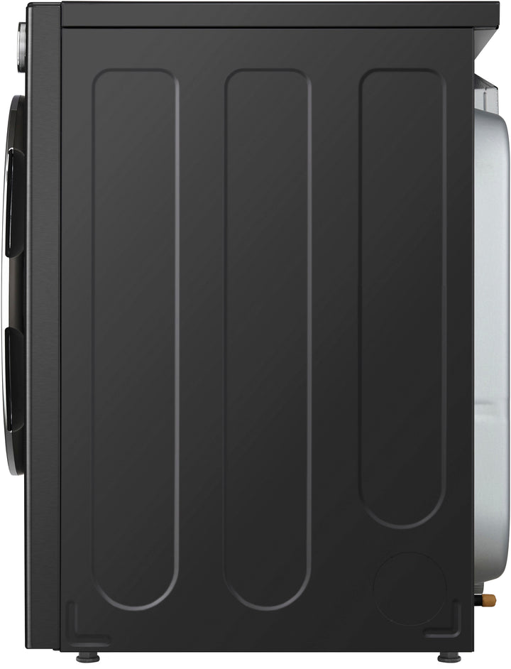 LG - 7.4 Cu. Ft. Stackable Smart Gas Dryer with TurboSteam - Black steel_9