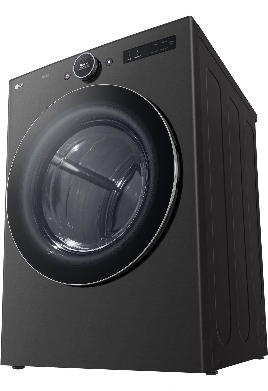 LG - 7.4 Cu. Ft. Stackable Smart Gas Dryer with TurboSteam - Black steel_19