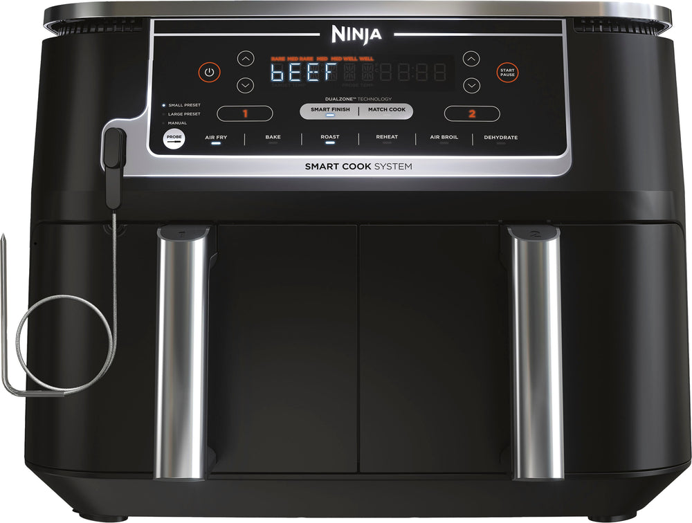 Ninja - Foodi 6-in-1 10-qt. XL 2-Basket Air Fryer with DualZone Technology & Smart Cook System - Black_1