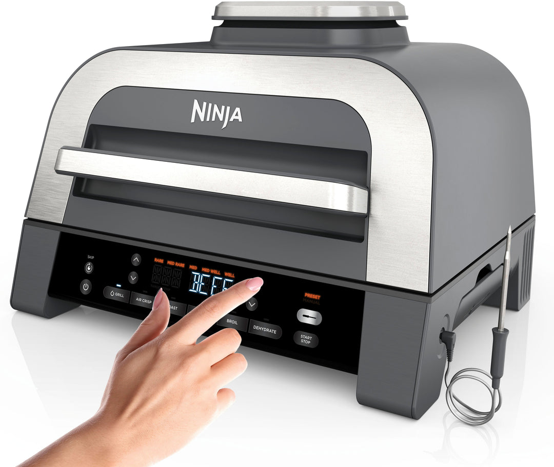 Ninja - Foodi Smart XL 6-in-1 Countertop Indoor Grill with Smart Cook System, 4-quart Air Fryer - Dark Grey/Stainless_3