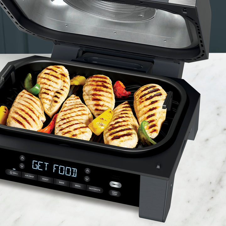 Ninja - Foodi Smart XL 6-in-1 Countertop Indoor Grill with Smart Cook System, 4-quart Air Fryer - Dark Grey/Stainless_7
