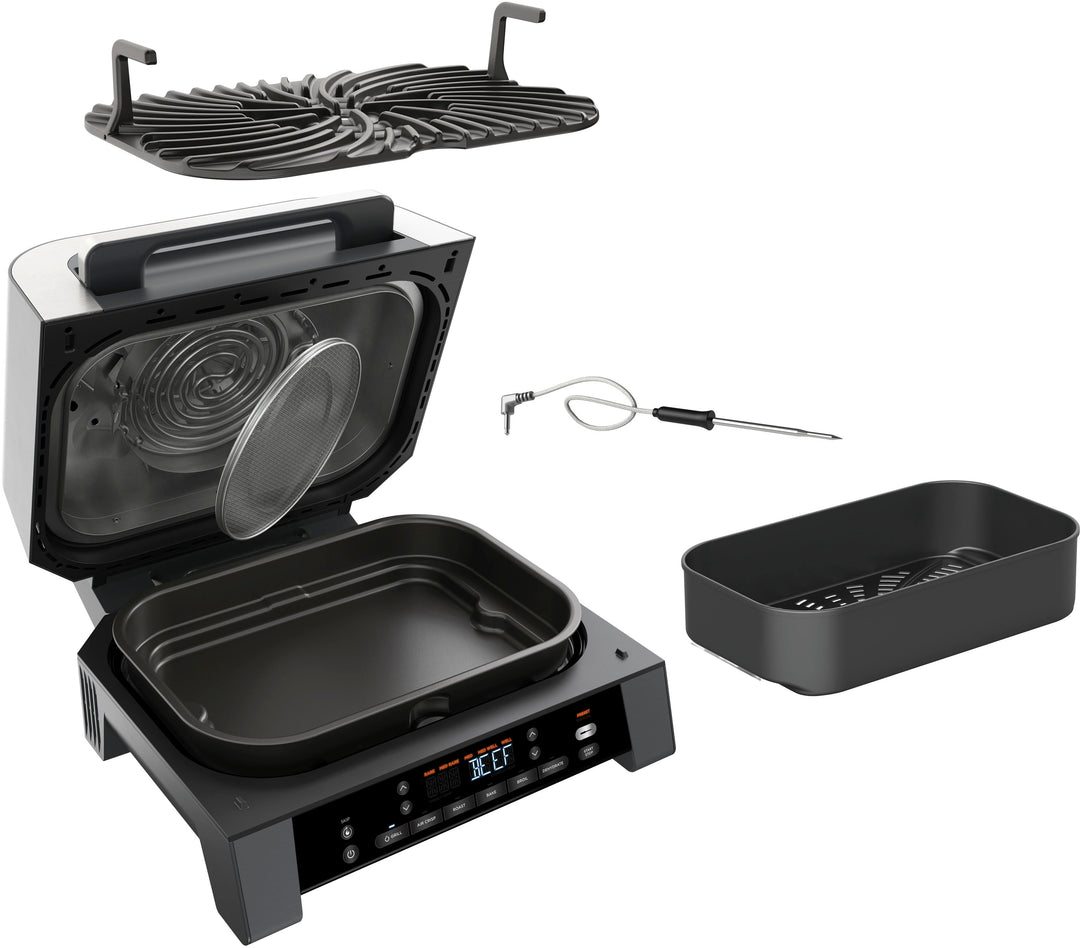 Ninja - Foodi Smart XL 6-in-1 Countertop Indoor Grill with Smart Cook System, 4-quart Air Fryer - Dark Grey/Stainless_4