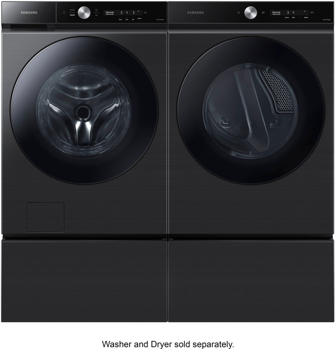 Samsung - Bespoke 27-in Laundry Pedestal with Storage Drawer - Brushed black_2