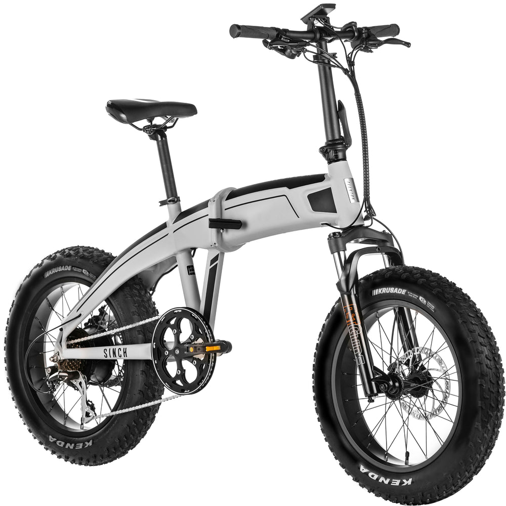 Aventon - Sinch Foldable Ebike w/ 40 mile Max Operating Range and 20 MPH Max Speed - Cloud Grey_1