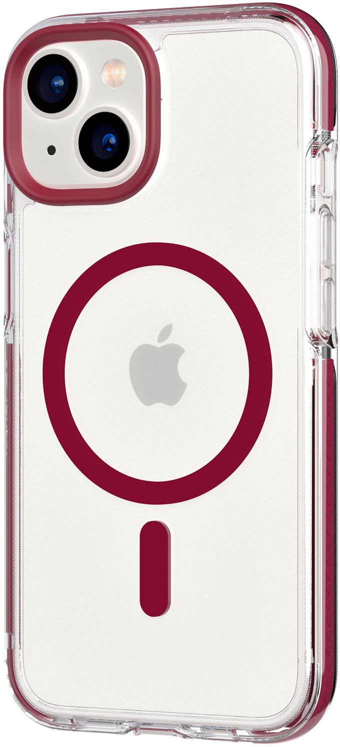 Tech21 - EvoCrystal Case with MagSafe for Apple iPhone 14 - Burgundy_1