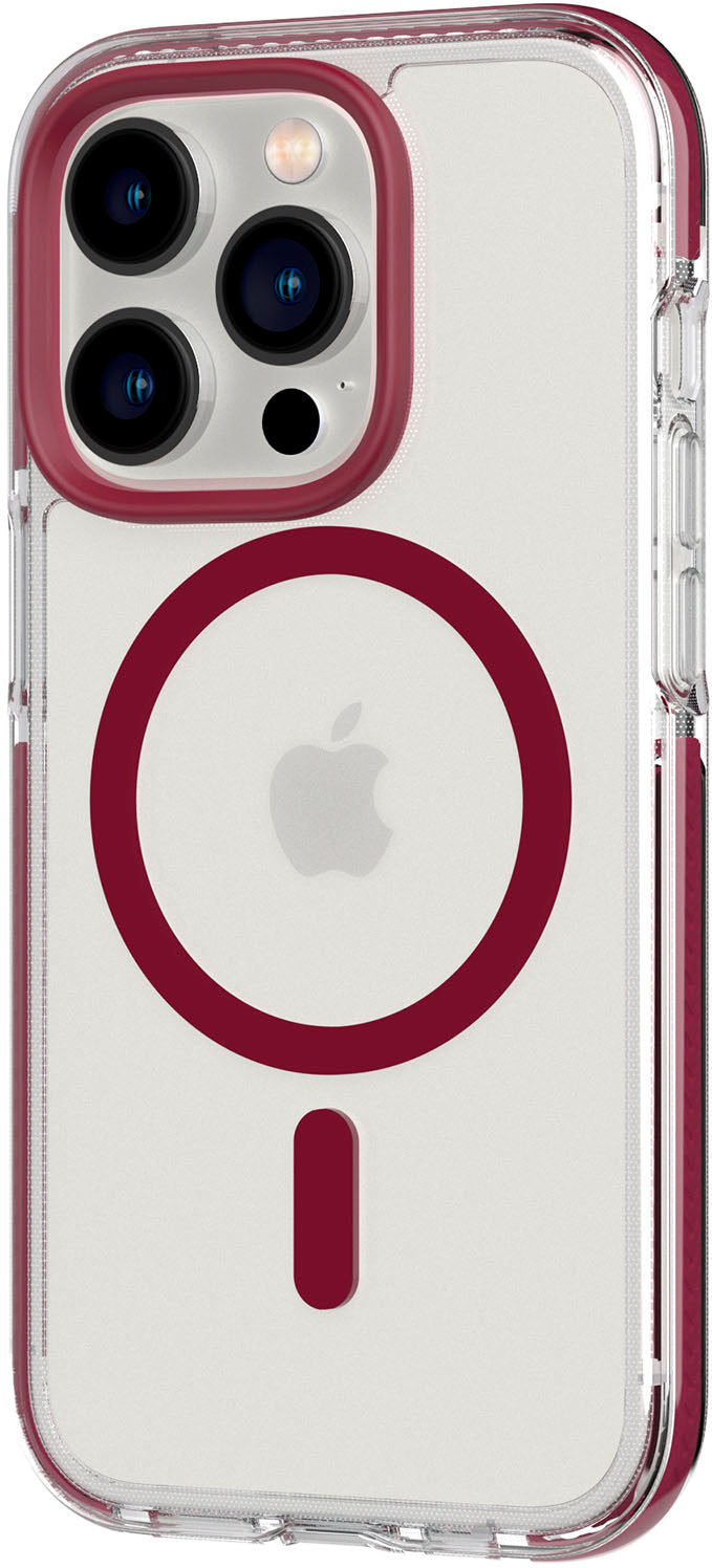 Tech21 - EvoCrystal Case with MagSafe for Apple iPhone 14 Pro - Burgundy_1