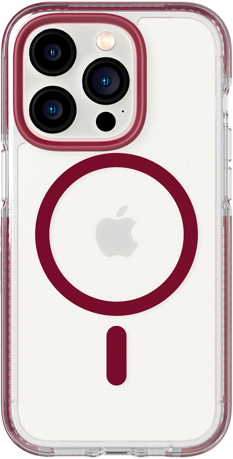 Tech21 - EvoCrystal Case with MagSafe for Apple iPhone 14 Pro - Burgundy_0