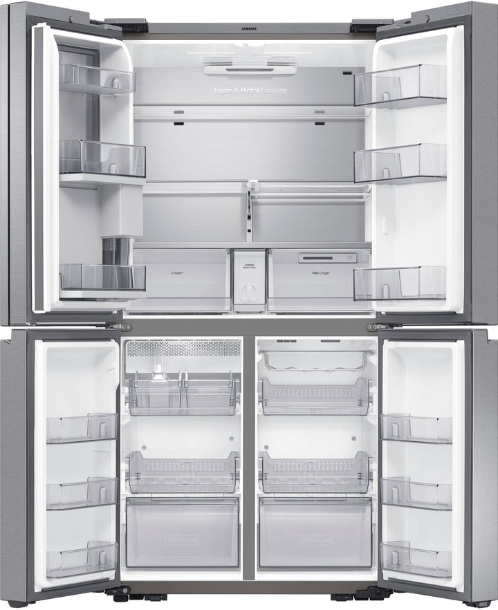 Samsung - OBX 23 cu. ft. Smart Counter Depth 4-Door Flex™ Refrigerator with Family Hub™ & Beverage Center - Stainless Steel_3