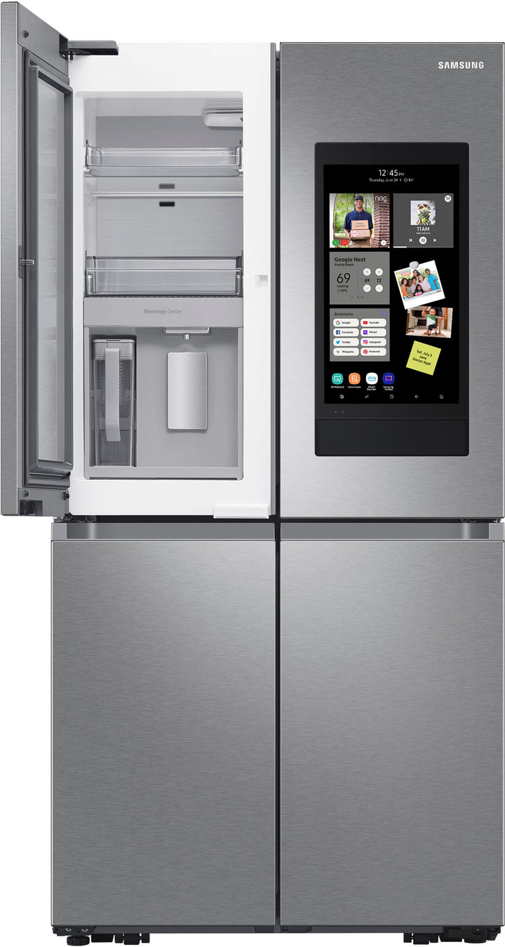 Samsung - OBX 23 cu. ft. Smart Counter Depth 4-Door Flex™ Refrigerator with Family Hub™ & Beverage Center - Stainless Steel_5