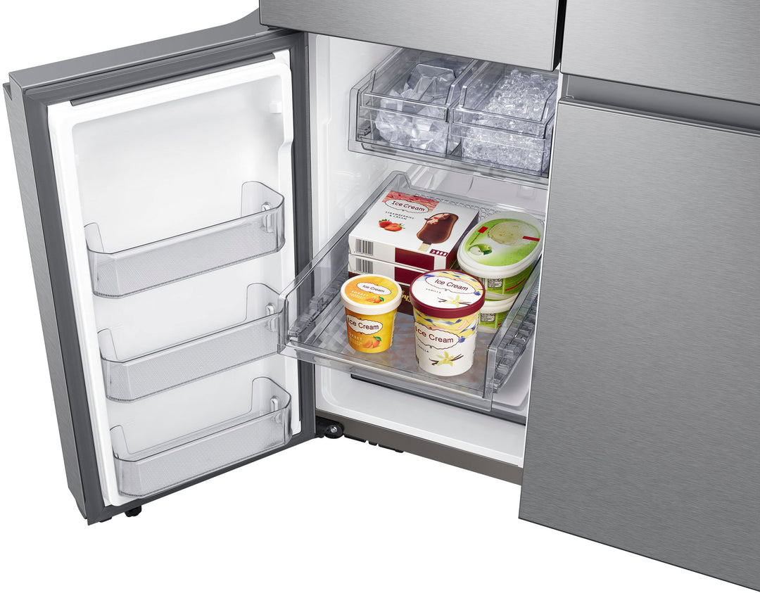 Samsung - OBX 23 cu. ft. Smart Counter Depth 4-Door Flex™ Refrigerator with Family Hub™ & Beverage Center - Stainless Steel_6