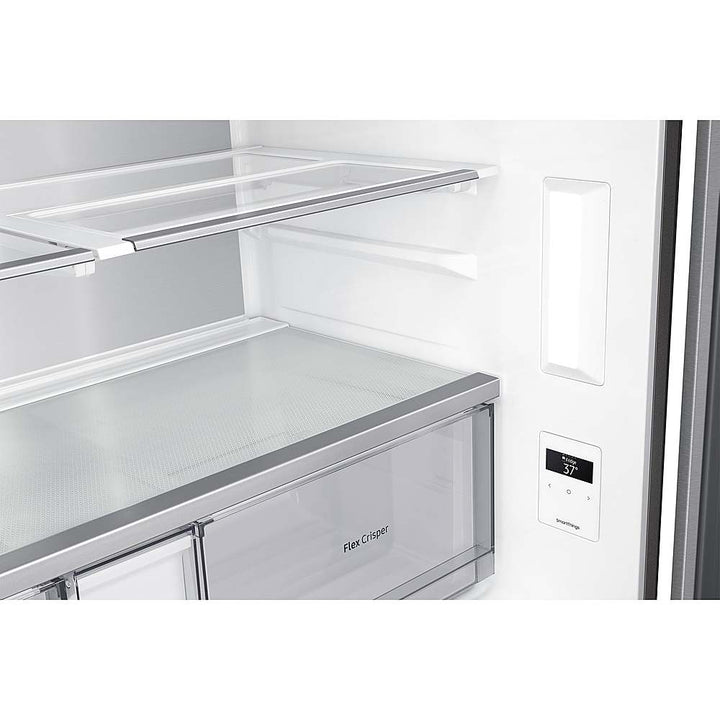 Samsung - OBX 23 cu. ft. Smart Counter Depth 4-Door Flex™ Refrigerator with Family Hub™ & Beverage Center - Stainless Steel_10