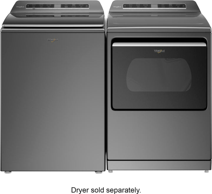 Whirlpool - 5.2 Cu. Ft. High Efficiency Smart Top Load Washer with 2 in 1 Removable Agitator - Chrome shadow_12