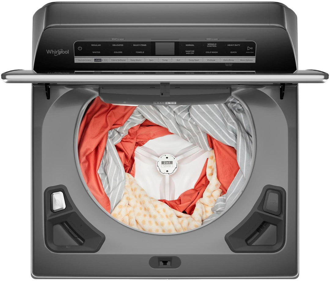 Whirlpool - 5.2 Cu. Ft. High Efficiency Smart Top Load Washer with 2 in 1 Removable Agitator - Chrome shadow_1