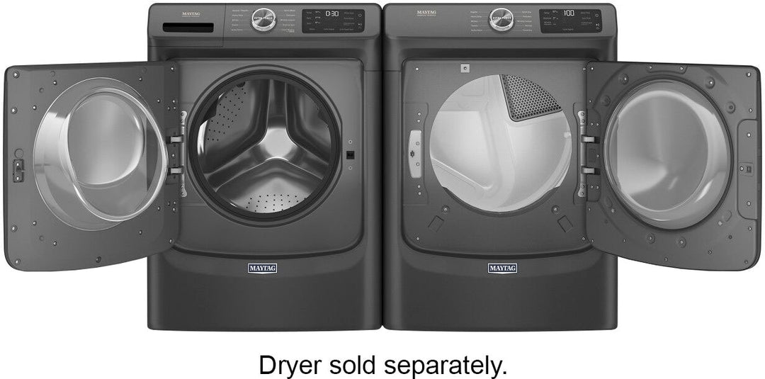Maytag - 4.5 Cu. Ft. High Efficiency Stackable Front Load Washer with Steam and Extra Power Button - Volcano Black_2