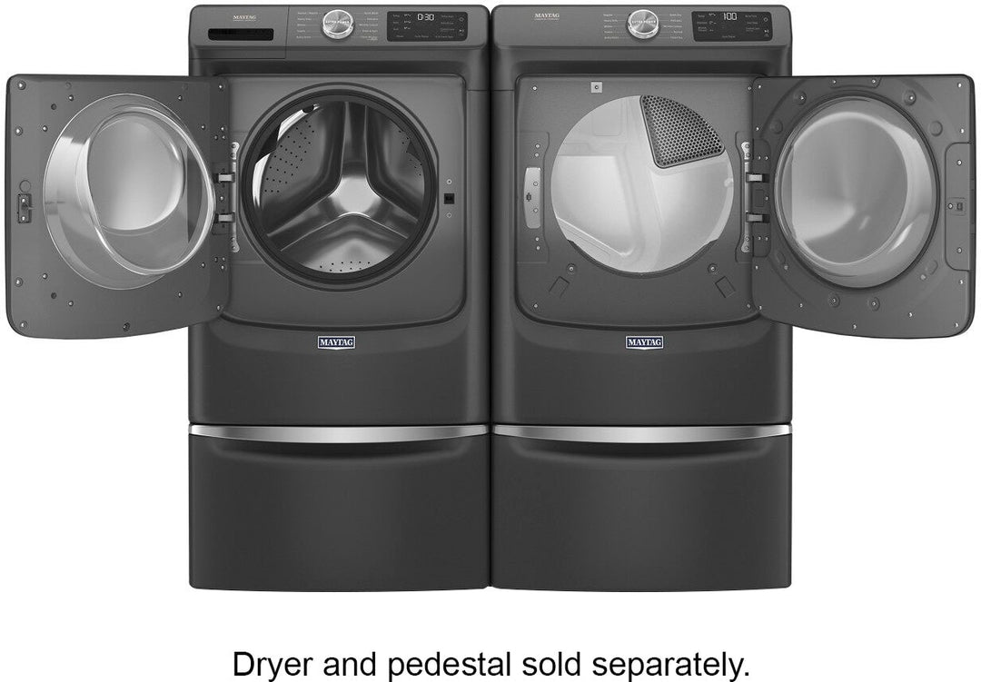 Maytag - 4.5 Cu. Ft. High Efficiency Stackable Front Load Washer with Steam and Extra Power Button - Volcano Black_10