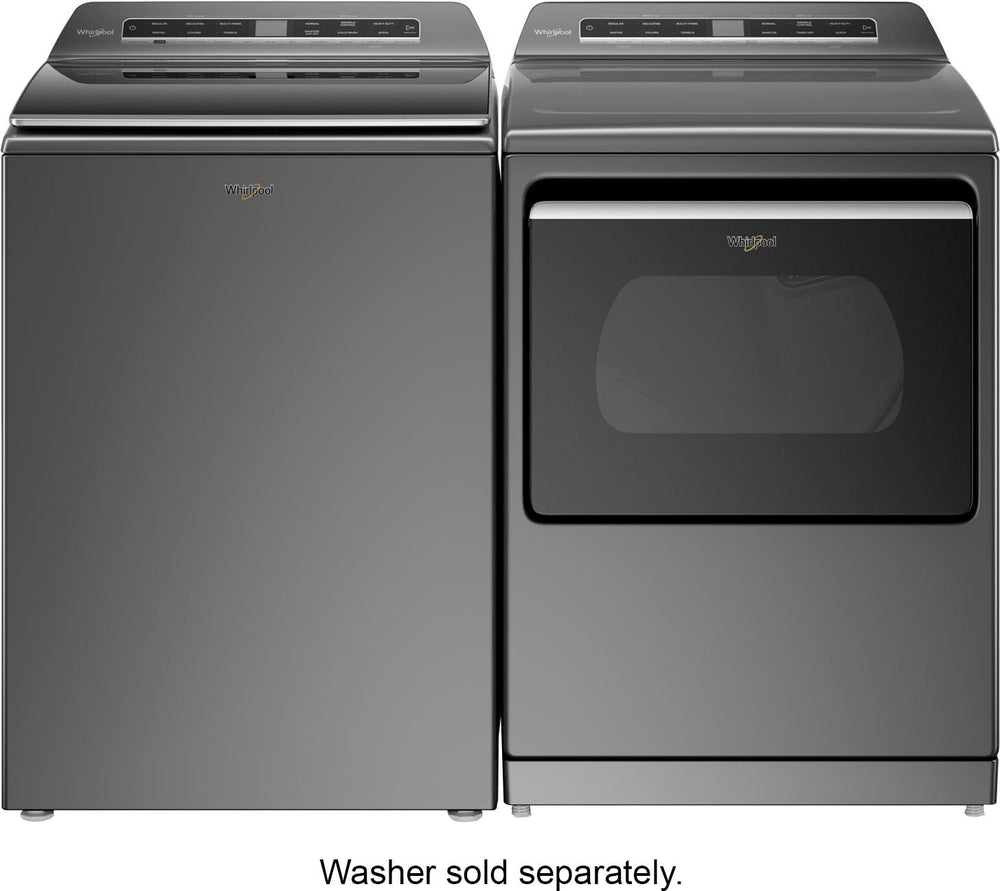 Whirlpool - 7.4 Cu. Ft. Smart Electric Dryer with Steam and Advanced Moisture Sensing - Chrome shadow_1