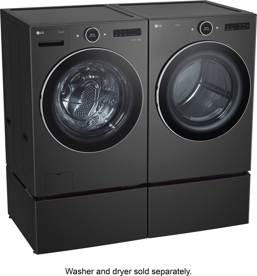 LG - 27" Laundry Pedestal with Storage Drawer - Black Steel_3
