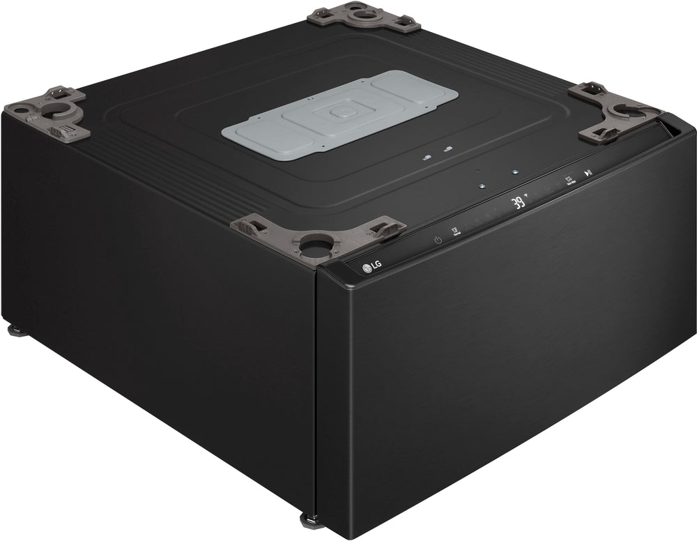 LG - SideKick 1.0 Cu. Ft. High-Efficiency Smart Top Load Pedestal Washer - Black steel_1