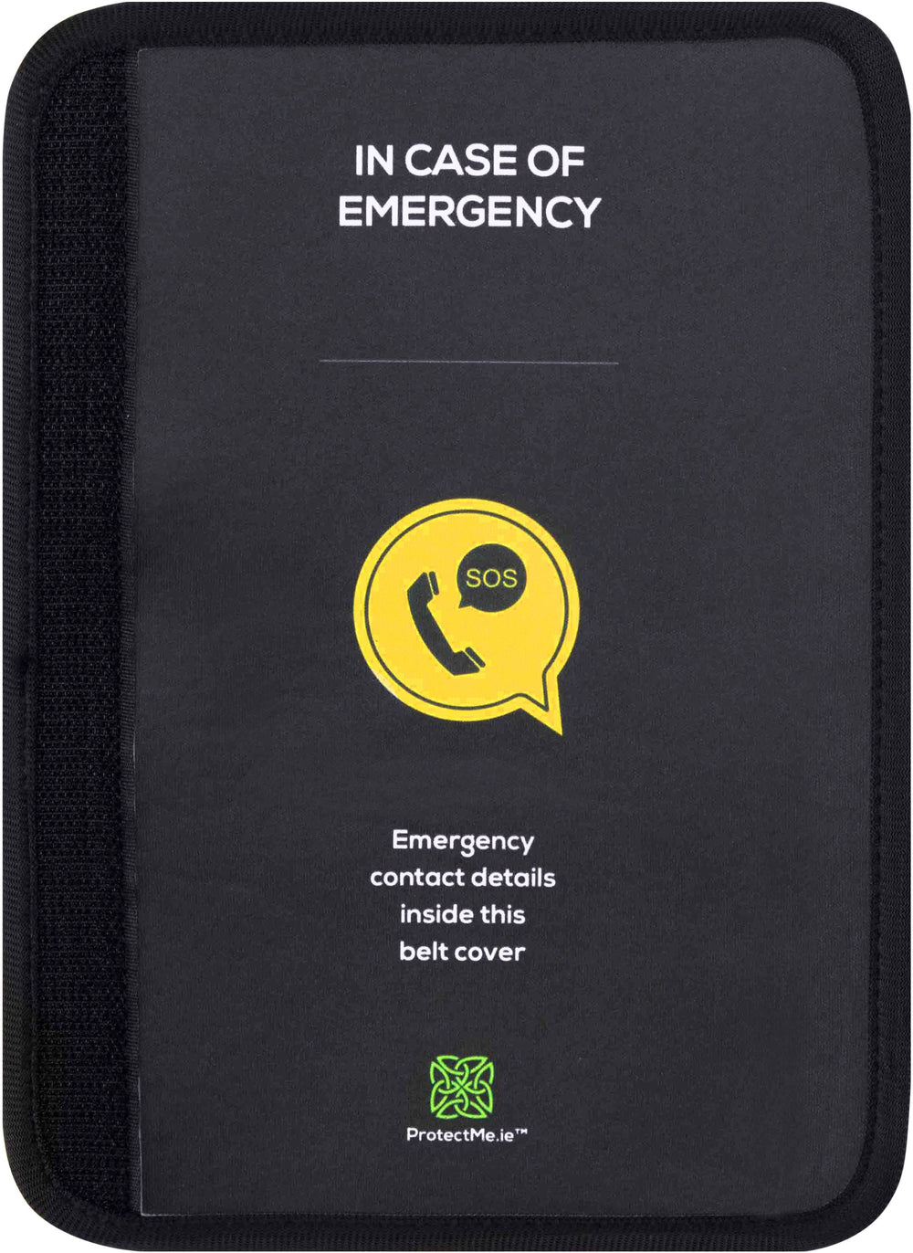 Protect Me - Seatbelt Cover - Individual In Case of Emergency (sos) - Black_1