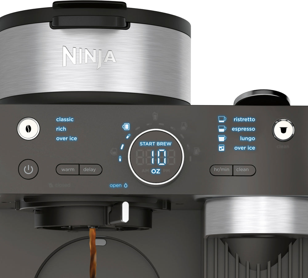 Ninja - 7 Style Espresso & Coffee Barista System, Single-Serve & Nespresso Capsule Compatible, 12-Cup Carafe, Built-in Frother - Black_1
