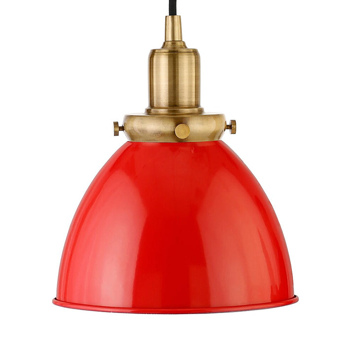 Camden&Wells - Madison Pendant Light - Poppy Red/Brass_2