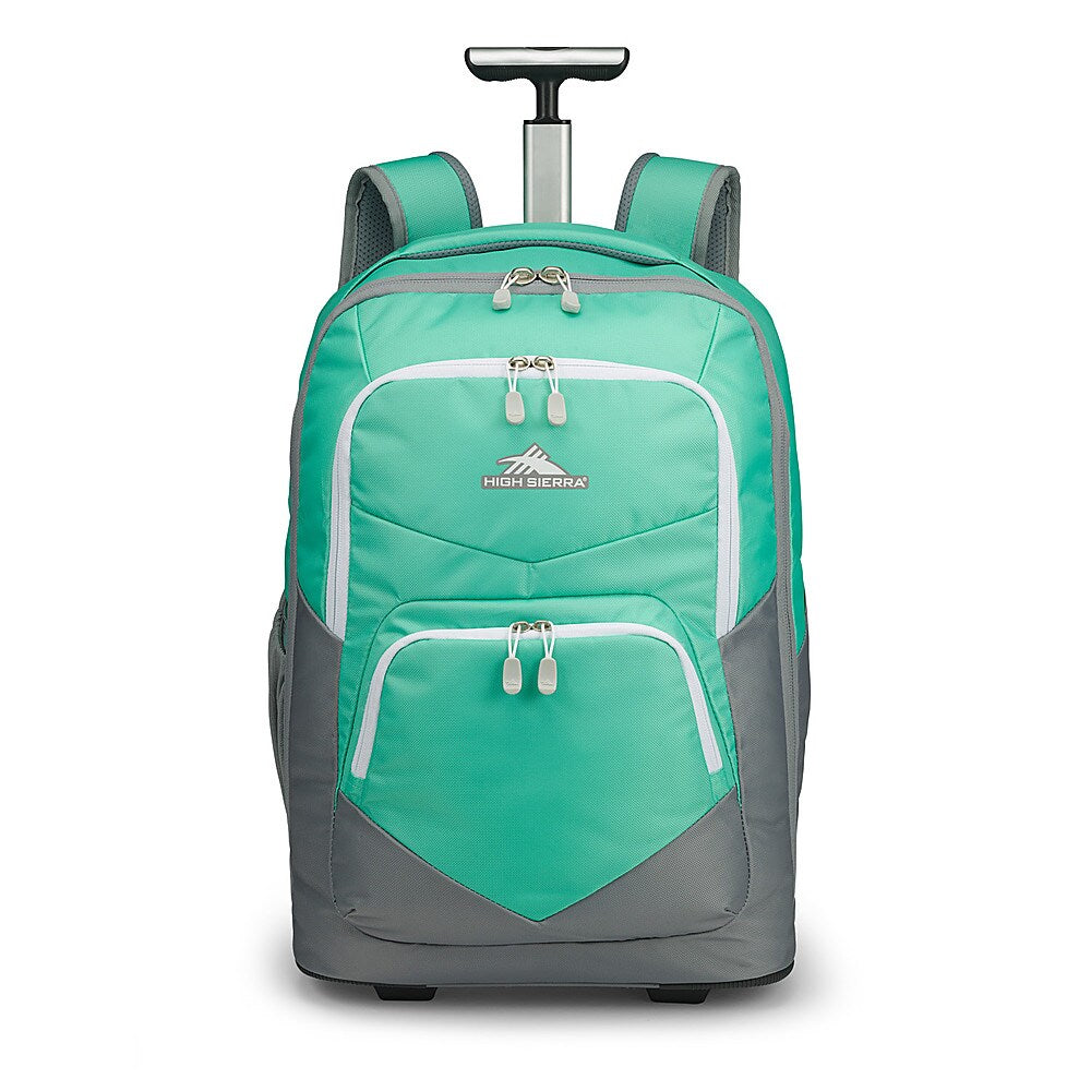 High Sierra - Freewheel Pro Wheeled Backpack for 15" Laptop - Aquamarine/White_1