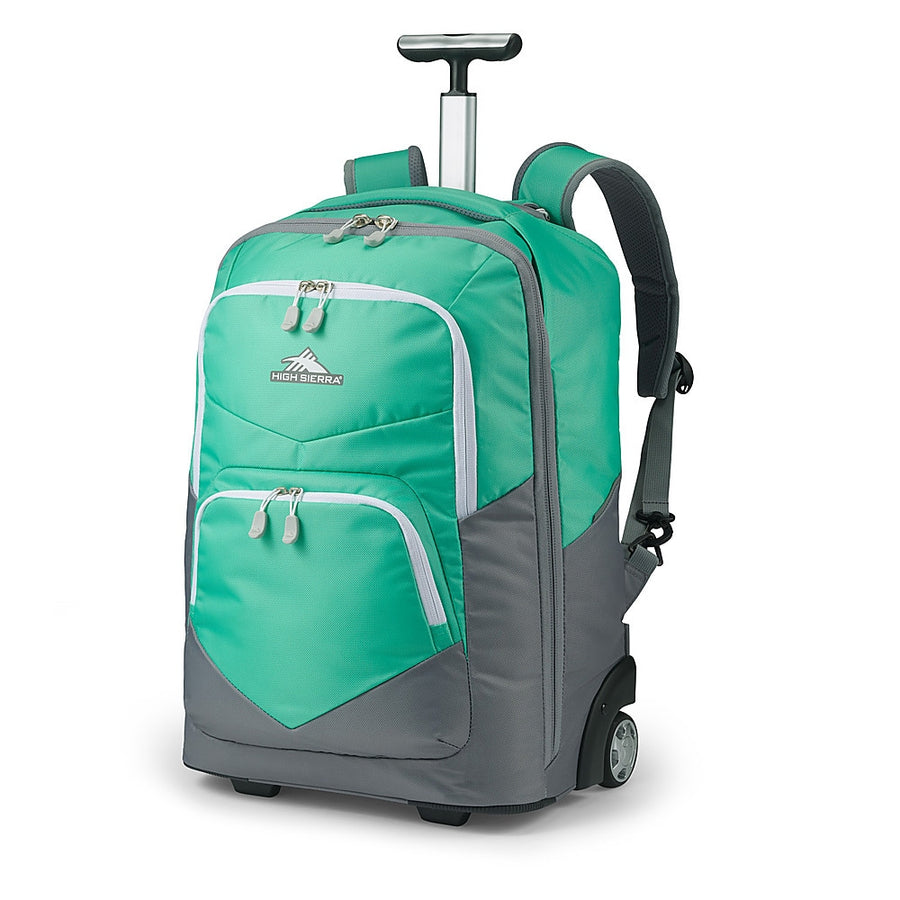 High Sierra - Freewheel Pro Wheeled Backpack for 15" Laptop - Aquamarine/White_0