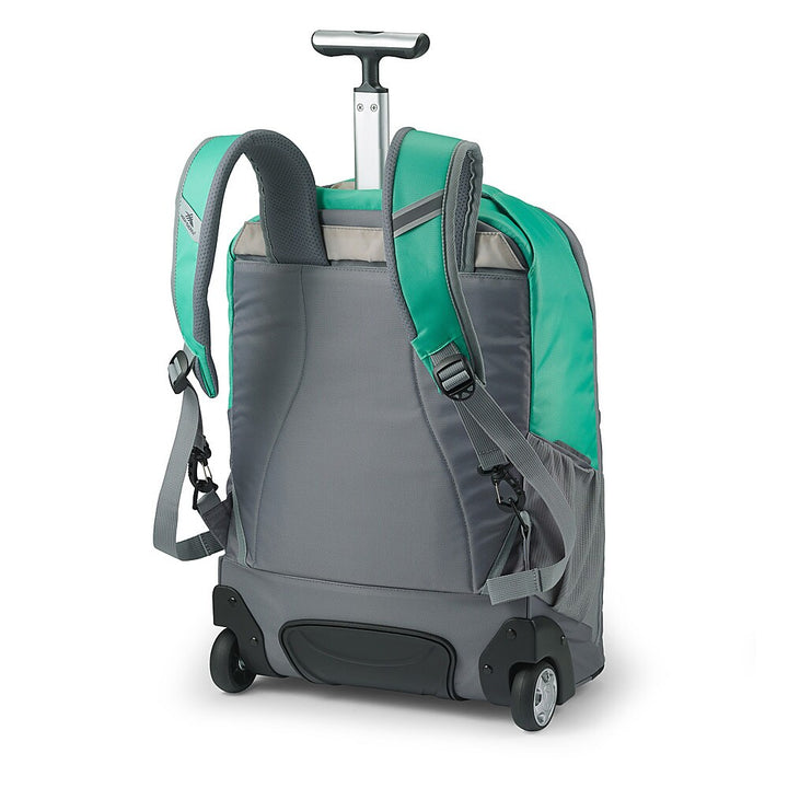 High Sierra - Freewheel Pro Wheeled Backpack for 15" Laptop - Aquamarine/White_3