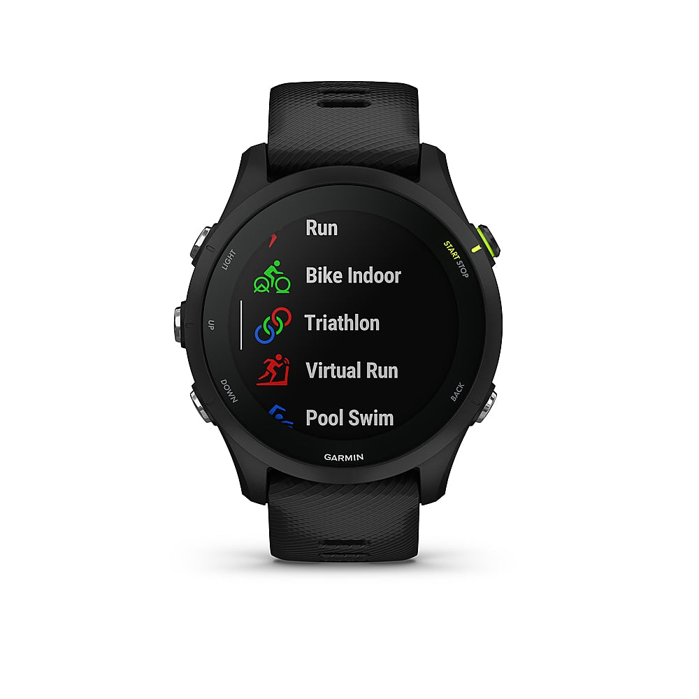 Garmin - Forerunner 255 Music GPS Smartwatch 46 mm Fiber-reinforced polymer - Black_0