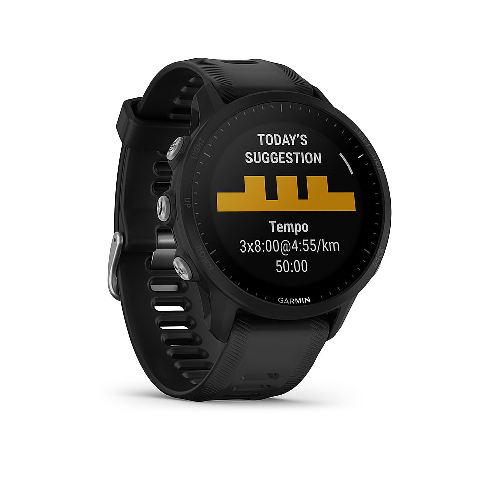 Garmin - Forerunner 955 GPS Smartwatch 47 mm Fiber-reinforced polymer - Black_1