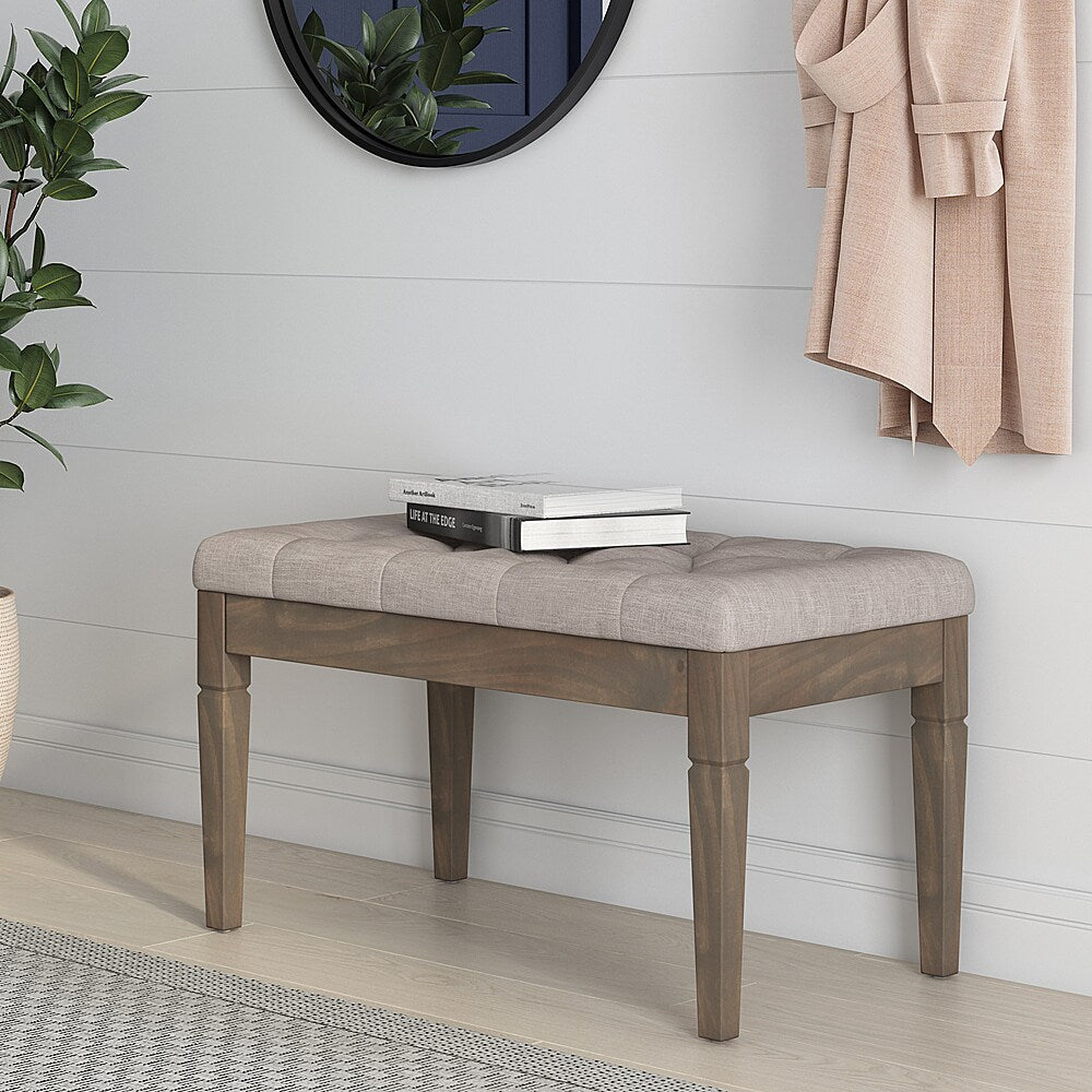 Simpli Home - Waverly Small Tufted Ottoman Bench - Natural_2