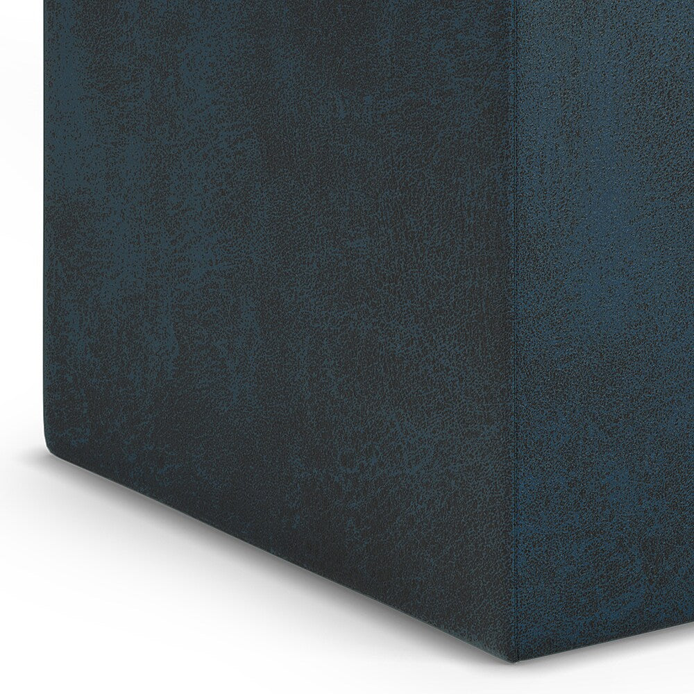 Simpli Home - Rockwood Cube Storage Ottoman with Tray - Distressed Dark Blue_7