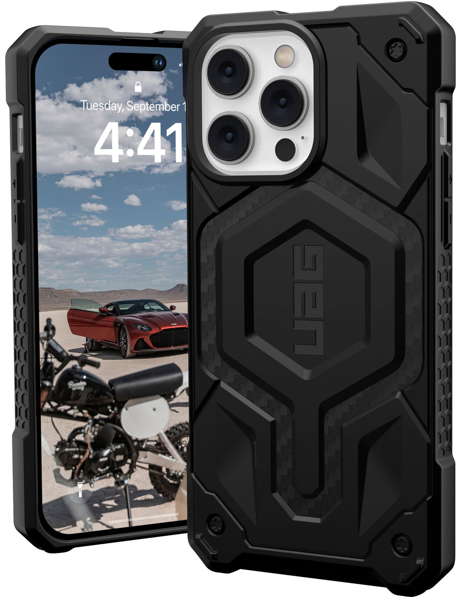 UAG - Monarch Series Case with Magsafe for iPhone 14 Pro Max - Carbon Fiber_0