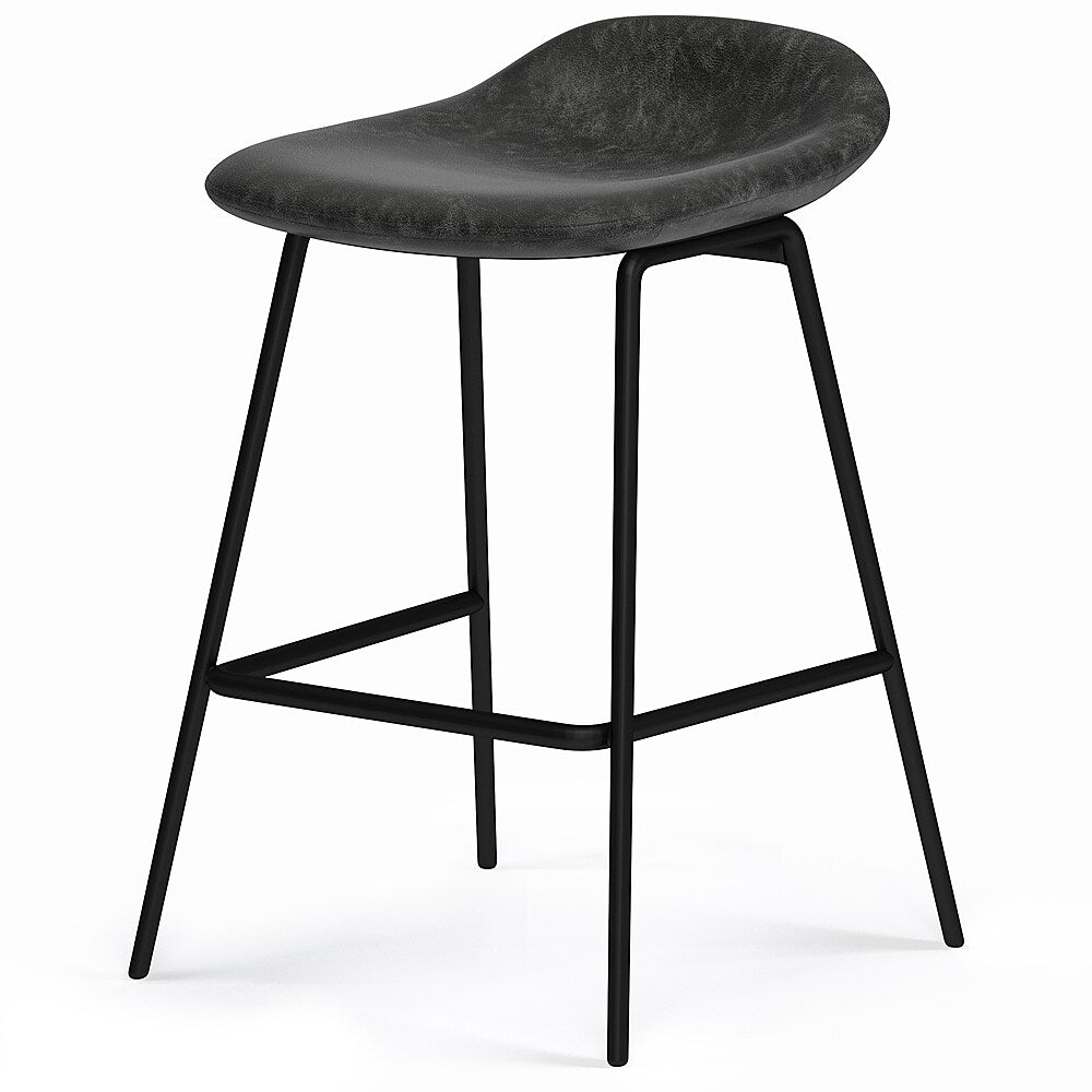 Simpli Home - Dafney Counter Height Stool (Set of 2) - Distressed Charcoal Grey_1
