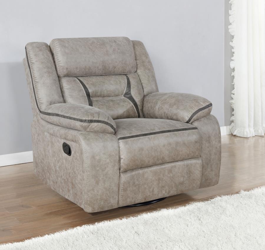 Greer Upholstered Tufted Back Glider Recliner_0