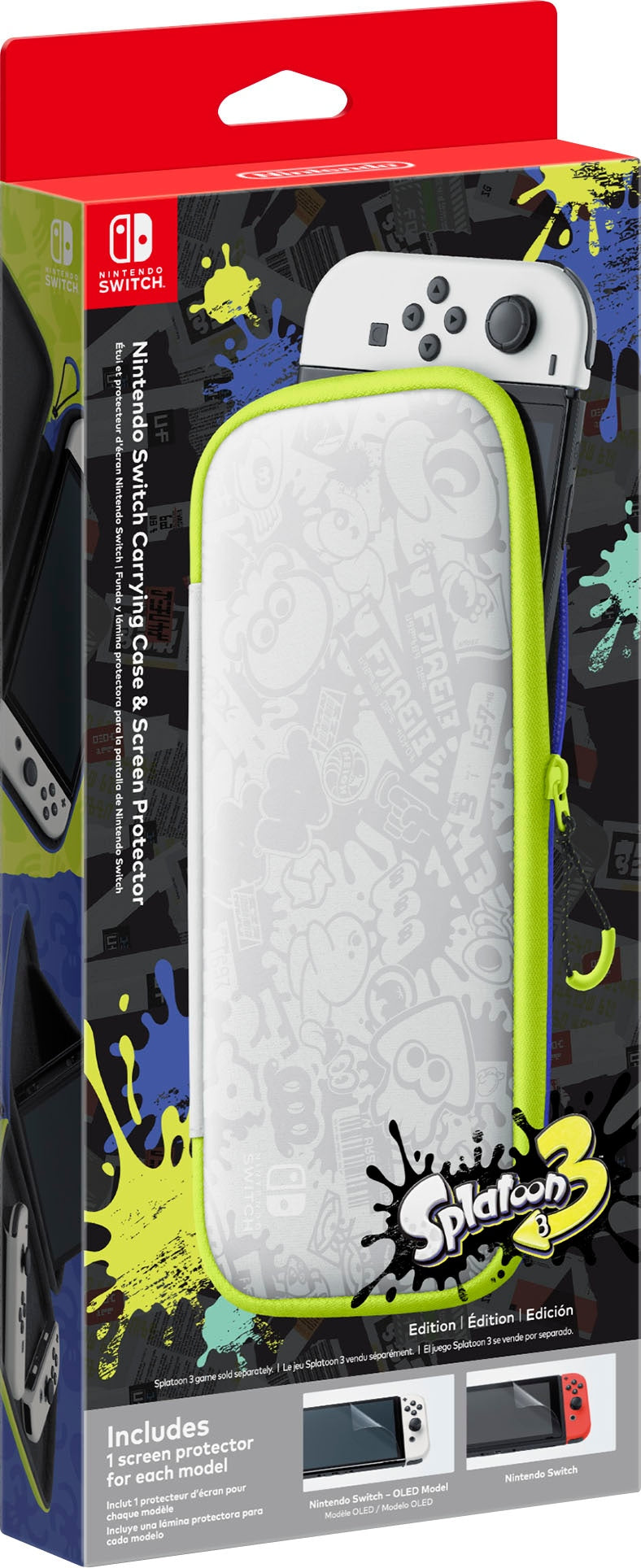 Nintendo Switch Carrying Case & Screen Protector Splatoon 3 Edition_0