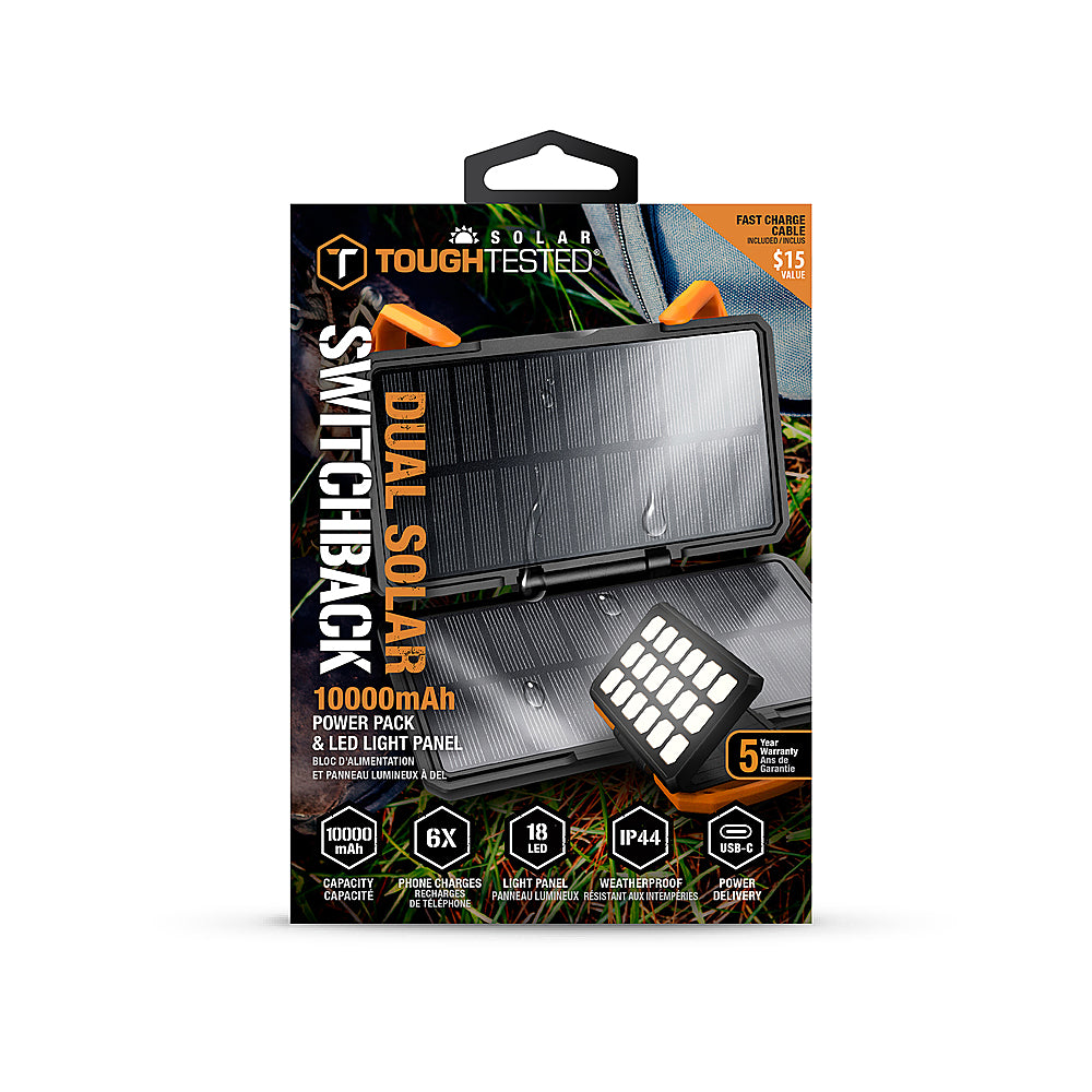ToughTested - Switchback 10,000 mAh Portable Charger for Most USB-Enabled Devices - Black_2