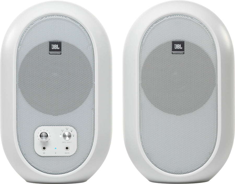 JBL - 2.0 Desktop Reference Monitor Speakers with Bluetooth (2-Piece) - White_0