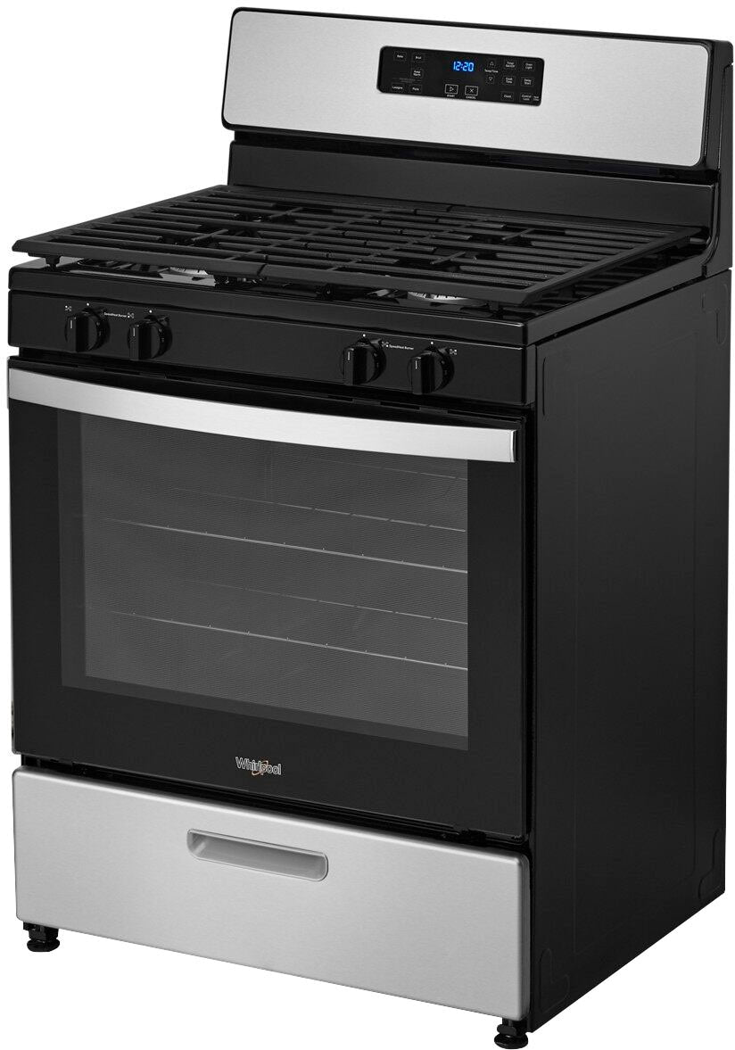 Whirlpool - 5.1 Cu. Ft. Freestanding Gas Range with Broiler Drawer - Stainless steel_1