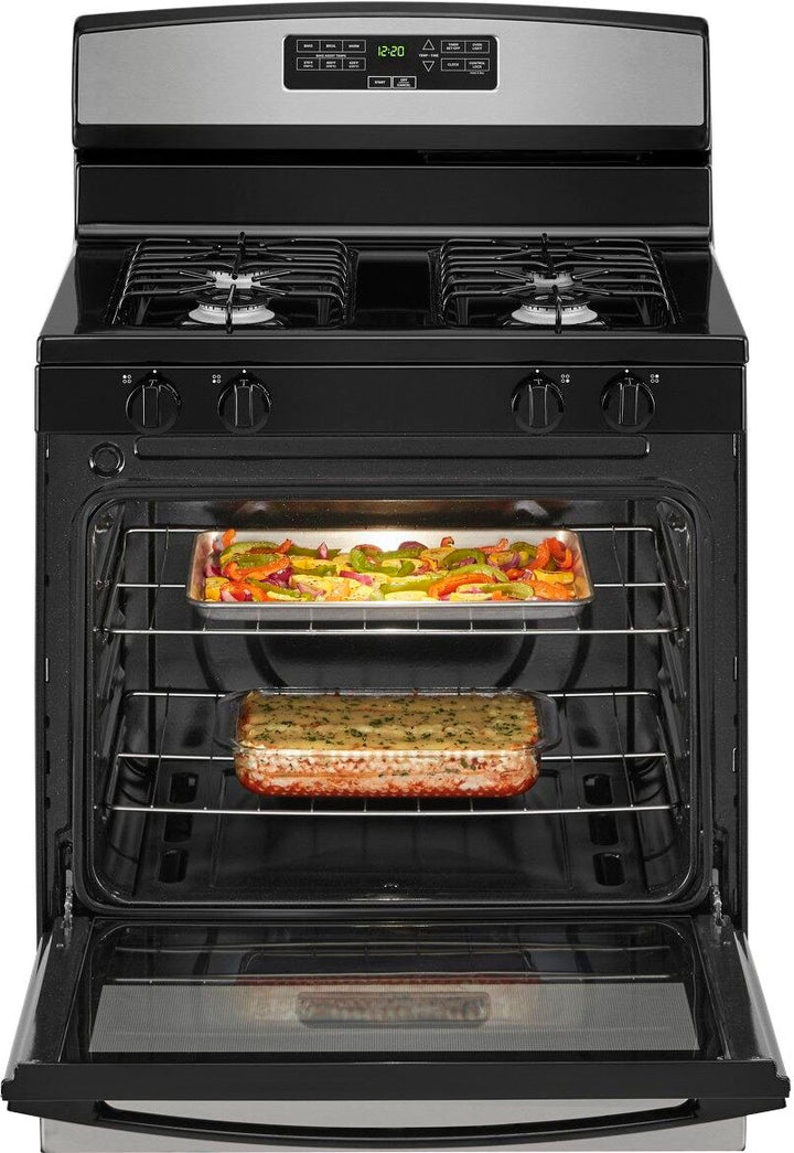 Amana - 5.1 Cu. Ft. Freestanding Gas Range with Bake Assist Temps - Stainless steel_3