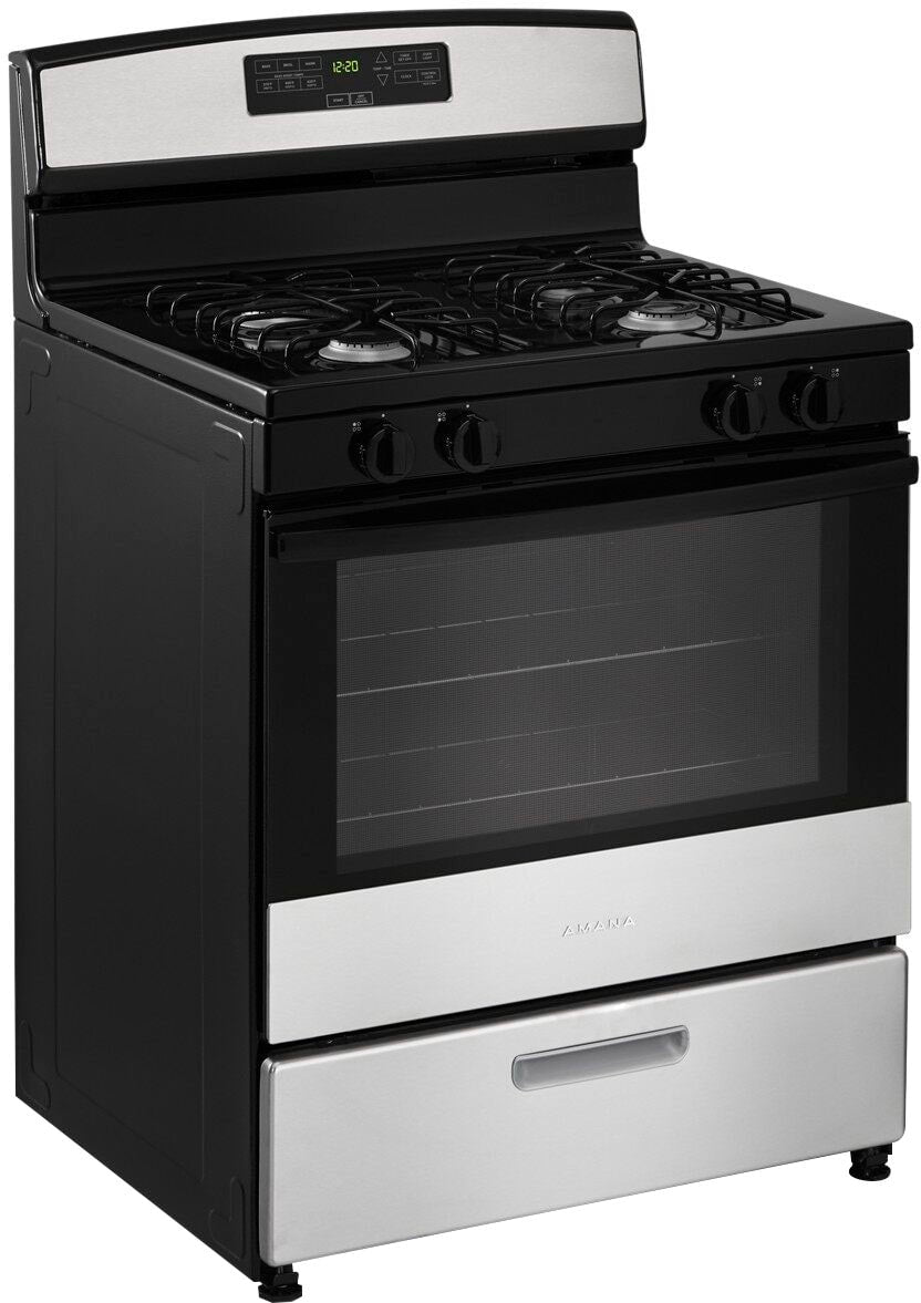 Amana - 5.1 Cu. Ft. Freestanding Gas Range with Bake Assist Temps - Stainless steel_5