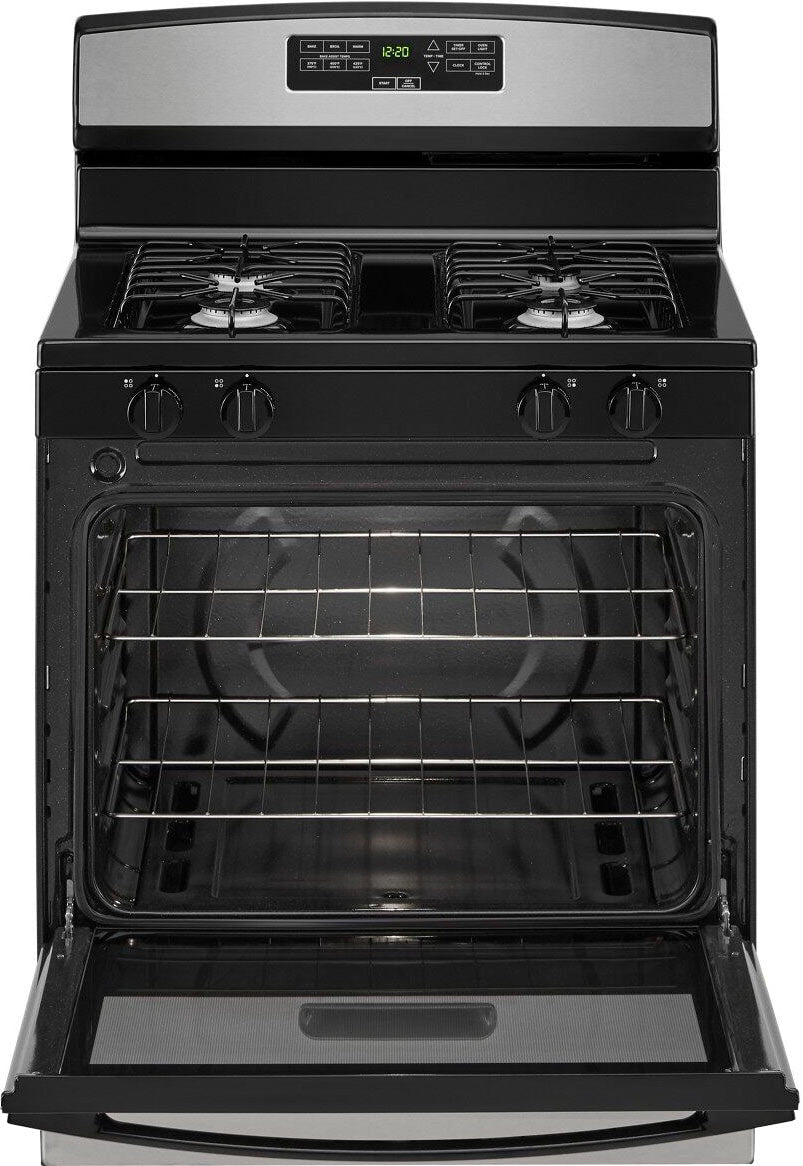 Amana - 5.1 Cu. Ft. Freestanding Gas Range with Bake Assist Temps - Stainless steel_1