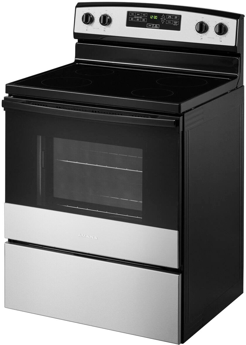 Amana - 4.8 Cu. Ft. Freestanding Double Oven Electric Range with Versatile Cooktop - Stainless steel_2