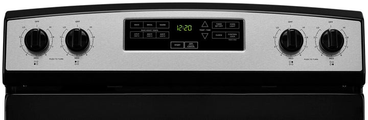 Amana - 4.8 Cu. Ft. Freestanding Double Oven Electric Range with Versatile Cooktop - Stainless steel_1